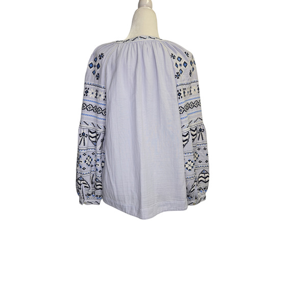 Sundance  Cassa Button Down  Blouse  Embroidered Size Medium - Picture 4 of 7